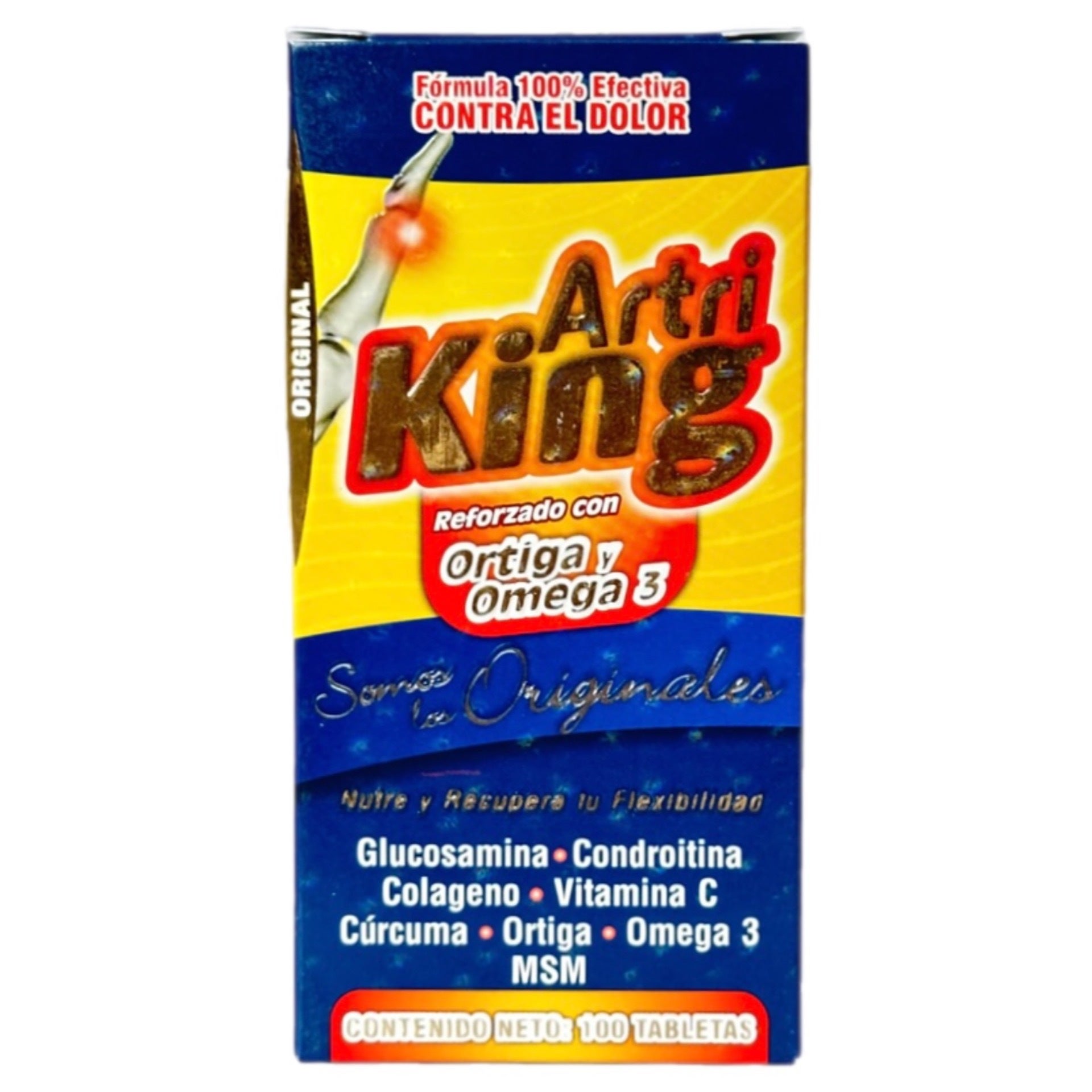 Artri King Reforzado con Ortiga y Omega 3 100 Tab. Medicina Mexicana